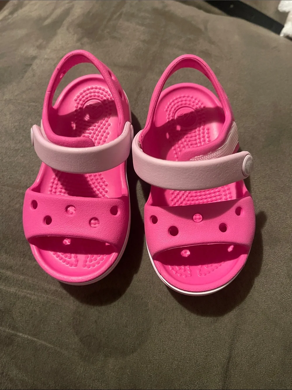 Crocs Kids' Pink Adjustable Strap Sandals Size C 6